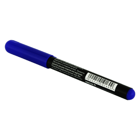синий маркер R-teck для рисования печатных плат, штрих код