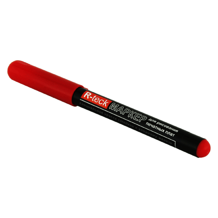 красный маркер R-teck для рисования печатных плат